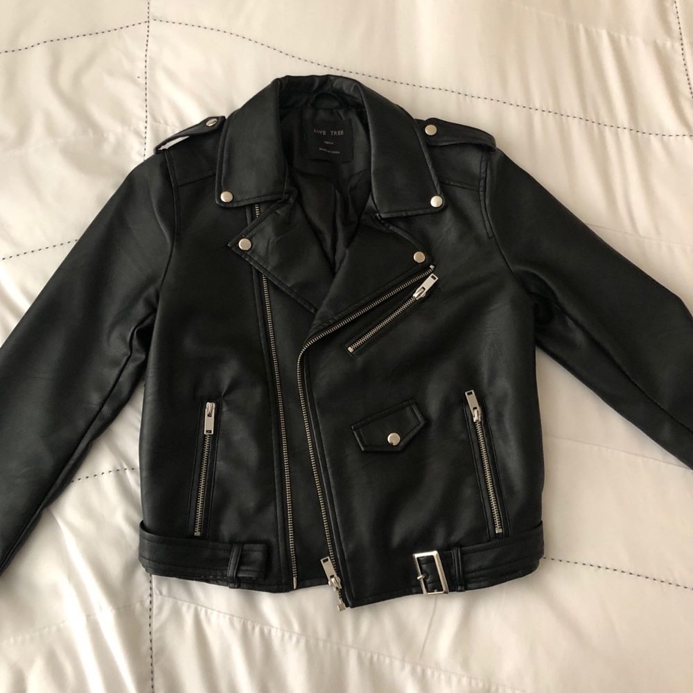 Faux leather jacket